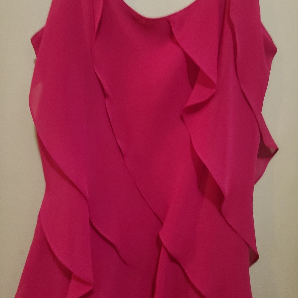 Elegant Pink Ruffle Dress